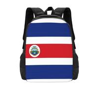 PHAYAH Costa Rica Flag Pattern Casual Shoulders Classical Basic Travel Backpack Travel And Outdoor Activities Resistant