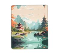 PHAYAH Country Scene Pattern Mouse Pad Waterproof Surface & Non-Slip Rubber Base with Stitched Edges Gaming Mouse Mat for Laptop 7.9 X 9.5 in