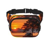 Phayah Countryside At Dusk Pattern Fanny Waist Packs For Men Women, Waist Bag Hip Pack For Travel Hiking Running Outdoor Sports