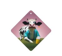 Phayah Cow Creative Spot Pattern Lavender Scent Car Aroma Square Hanging Fragrance Tablet Car Interior Fragrance Freshener 6p