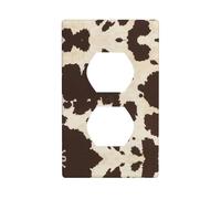 Phayah Cow Fur Print Pattern Wall Plateoutlet Cover, Decorative Wall Plate Size 4.5x2.76 Inches for Residential and Commercial Areas