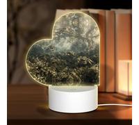 Phayah Crab at The Bottom of The Lake Pattern 3D Led Light Lamp USB Cable Adjustable 3 Modes Base Show Stand for Christmas Room Restaurant Bar Shop