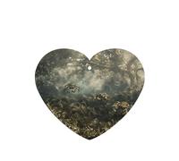 Phayah Crab At The Bottom Of The Lake Pattern Lavender Scent Car Air Freshener Heart Shape Card Hanging Hanging Scented Card 4 Pcs For Cars Closet Drawer