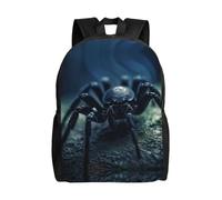 PHAYAH Crawling Spider Pattern Backpack 16" 14l Large Capacity Adjustable Shoulder Straps Simple Bag For Everyone