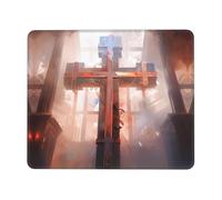 Phayah Crucifixion Pattern Mouse Pad Designs,Portable Office Non-Slip Rubber Base Wireless Mouse Pad for Gaming Mat for Laptop, Office Home 7.9 X 9.5 in