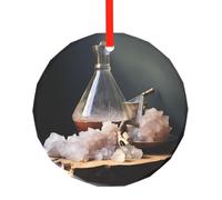 Phayah Crystal Sugar Pattern Christmas Tree Decoration Round Glass Ornaments Suitable For New Year Home For Gatherings