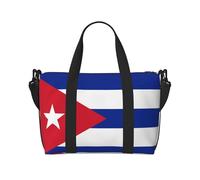Phayah Cuban Flag Travel Duffle Bag Weekender Overnight Gym Tote for Women Girls Shoulder Bag Workout Water Resistant
