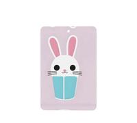 Phayah Cute Cup Bunny Pattern Lavender Scent Car Aroma Rectangle Hanging Fragrance Tablet Car Interior Fragrance Freshener 6p