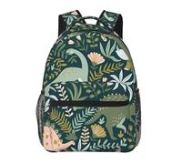 PHAYAH Cute Dinosaur Pattern Casual Shoulders Classical Basic Travel Backpack Travel And Outdoor Activities Resistant