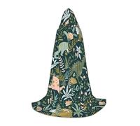 PHAYAH Cute Dinosaur Pattern Hooded Poncho Unisex Christmas Hoodie For Cosplay Halloween Costume Party Masquerade S