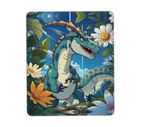 PHAYAH Cute Dinosaur Pattern Mouse Pads, Portable Wireless Mouse Pad, Non-Slip Rubber Base Laptop Mousepad Smooth Surface for Office & Travel 7.9 X 9.5 in