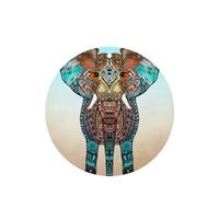 Phayah Cute Elephant Pattern Lavender Scent Car Air Freshener Round Shape Card Hanging Hanging Scented Card 6 Pcs For Cars Closet Shoe