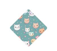 Phayah Cute Fox Pattern Lavender Scent Car Aroma Square Hanging Fragrance Tablet Car Interior Fragrance Freshener 6p