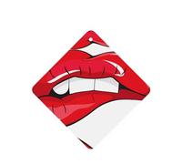 Phayah Cute Graphic Red Lips Pattern Lavender Scent Car Air Freshener Square Card Hanging Hanging Scented Card 6 Pcs For Cars Closet Drawer Eliminate