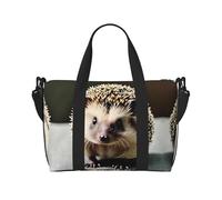 Phayah Cute Hedgehog Travel Duffel Bag Handbag Carry-On Luggage Bag Overnight Foldable Unisex Airline Travel Personal Items Bag