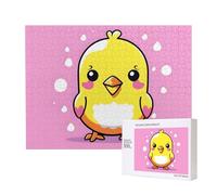 Phayah Cute Kawaii Chick Puzzles 500 Piece For Jigsaw Puzzle Wooden Puzzle For Family Friend Home Decor Wall Art 20.4 X 15 In