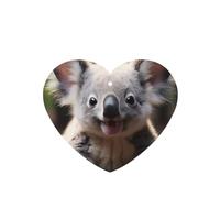 Phayah Cute Koala Pattern Lavender Scent Car Air Freshener Heart Shape Card Hanging Hanging Scented Card 6 Pcs For Cars Closet Drawer