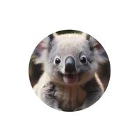 Phayah Cute Koala Pattern Lavender Scent Car Aroma Round Shape Hanging Fragrance Tablet Car Interior Fragrance Freshener 6p
