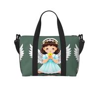 Phayah Cute Little Angel Travel Duffel Bag Handbag Carry-On Luggage Bag Overnight Foldable Unisex Airline Travel Personal Items Bag