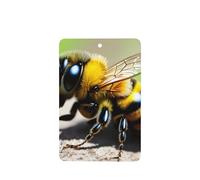 Phayah Cute Little Bee Pattern Lavender Scent Car Air Freshener Rectangle Card Hanging Hanging Scented Card 6 Pcs For Cars Closet Drawer