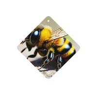 Phayah Cute Little Bee Pattern Lavender Scent Car Air Freshener Square Card Hanging Hanging Scented Card 6 Pcs For Cars Closet Drawer