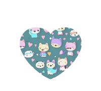 Phayah Cute Little Fox Pattern Lavender Scent Car Aroma Heart Shape Hanging Fragrance Tablet Car Interior Fragrance Freshener 6p