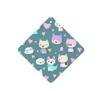 Phayah Cute Little Fox Pattern Lavender Scent Car Aroma Square Hanging Fragrance Tablet Car Interior Fragrance Freshener 6p