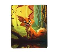 PHAYAH Cute Little Fox Pattern Mouse Pad Waterproof Surface & Non-Slip Rubber Base with Stitched Edges Gaming Mouse Mat for Laptop 8.3 X 10.3 in