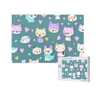 Phayah Cute Little Fox Puzzles 1000 Piece for Jigsaw Puzzle Wooden Puzzle Forfamily Friend Home Decor Wall Art 29.5 X 19.7 in