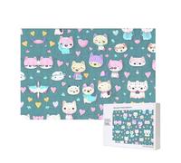 Phayah Cute Little Fox Puzzles 300 Piece for Jigsaw Puzzle Wooden Puzzle for Family Friend Home Decor Wall Art 15.7 X 11in