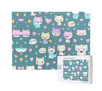 Phayah Cute Little Fox Puzzles 500 Piece for Jigsaw Puzzle Wooden Puzzle for Family Friend Home Decor Wall Art 20.4 X 15 in