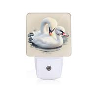 PHAYAH Cute Little Swan Pattern Led Night Light Decor Nightlights for Bedroom, Bathroom Hallway, Kitchen, with Dusk to Dawn Auto Sensors