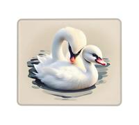 Phayah Cute Little Swan Pattern Mouse Pad Designs,Portable Office Non-Slip Rubber Base Wireless Mouse Pad for Gaming Mat for Laptop, Office Home 10 X 12 Inch