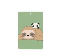 Phayah Cute Panda And Sloth Pattern Lavender Scent Car Air Freshener Rectangle Card Hanging Hanging Scented Card 4 Pcs For Cars Closet Shoe