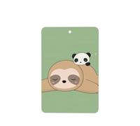 Phayah Cute Panda And Sloth Pattern Lavender Scent Car Air Freshener Rectangle Card Hanging Hanging Scented Card 6 Pcs For Cars Closet Shoe