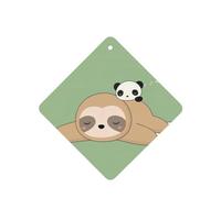 Phayah Cute Panda And Sloth Pattern Lavender Scent Car Air Freshener Square Card Hanging Hanging Scented Card 6 Pcs For Cars Closet Shoe