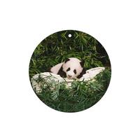 Phayah Cute Panda Pattern Lavender Scent Car Air Freshener Round Shape Card Hanging Hanging Scented Card 4 Pcs For Cars Closet Shoe