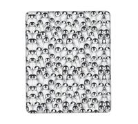 Phayah Cute Penguins Sketch Pattern Mouse Pad with Non Slip Rubber Base Gaming with Stitched Edge, Mousepad for Laptop, Computer, Office 7 X 8.6 in