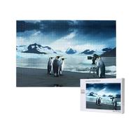 Phayah Cute Penguins Taking Pictures Jigsaw Puzzles For Adults 1000 Pieces.Home Decor Birthday Party For Men Women 29.5 X 19.7"