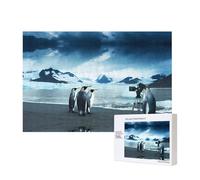 Phayah Cute Penguins Taking Pictures Jigsaw Puzzles For Adults 300 Pieces.Home Decor Birthday Party For Men Women 15.7 X 11"