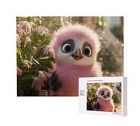 Phayah Cute Pink Penguin Pattern Puzzle Unique Jigsaw Wall Art Picture for Home Decoration 500 Pcs