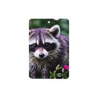 Phayah Cute Raccoon Pattern Lavender Scent Car Aroma Rectangle Hanging Fragrance Tablet Car Interior Fragrance Freshener 4p