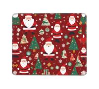PHAYAH Cute Santa's Gift Pattern Mouse Pad with Anti-Fray Stitching with Non-Slip Rubber Base, Gaming Mouse Mat for Laptop, Office & Home 7 X 8.6 in
