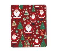 PHAYAH Cute Santa's Gift Pattern Mouse Pad with Anti-Fray Stitching with Non-Slip Rubber Base, Gaming Mouse Mat for Laptop, Office & Home 10 X 12 Inch