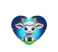 Phayah Cute Sheep Pattern Lavender Scent Car Aroma Heart Shape Hanging Fragrance Tablet Car Interior Fragrance Freshener 6p