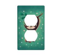 Phayah Cute Sloths Pattern Wall Plateoutlet Cover, Decorative Wall Plate Size 4.5x2.76 Inches for Residential and Commercial Areas