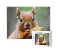 Phayah Cute Squirrel Eating Pattern Puzzle Unique Jigsaw Wall Art Picture for Home Decoration 500 Pcs