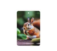Phayah Cute Squirrel Pattern Lavender Scent Car Aroma Rectangle Hanging Fragrance Tablet Car Interior Fragrance Freshener 6p