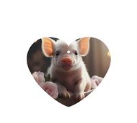 Phayah Cute Young Pig Pattern Lavender Scent Car Air Freshener Heart Shape Card Hanging Hanging Scented Card 4 Pcs For Cars Closet Drawer
