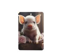 Phayah Cute Young Pig Pattern Lavender Scent Car Air Freshener Rectangle Card Hanging Hanging Scented Card 6 Pcs For Cars Closet Drawer